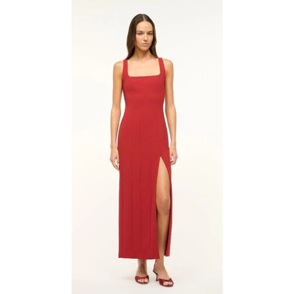 STAUD Red Maxi Dress